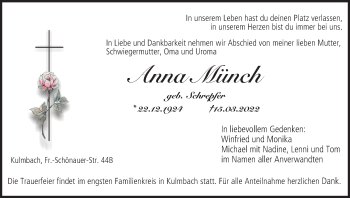 Anzeige von Anna Münch von MGO