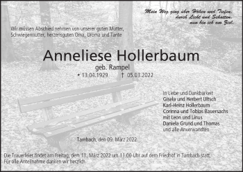 Anzeige von Anneliese Hollerbaum von MGO