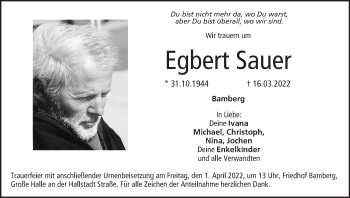 Anzeige von Egbert Sauer von MGO