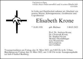 Anzeige von Elisabeth Krone von MGO
