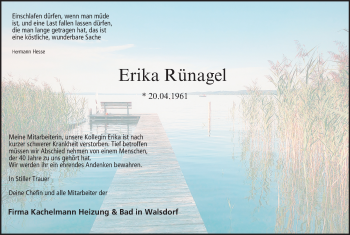Anzeige von Erika Rünagel von MGO