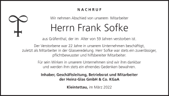 Anzeige von Frank Sofke von MGO