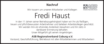 Anzeige von Fredi Haust von MGO