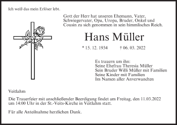 Anzeige von Hans Müller von MGO