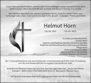 Anzeige von Helmut Horn von MGO