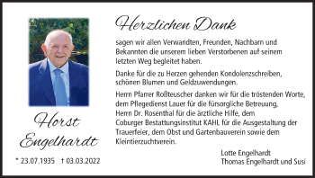 Anzeige von Horst Engelhardt von MGO