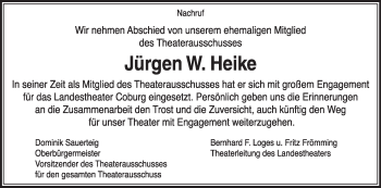 Anzeige von Jürgen W. Heike von MGO