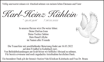 Anzeige von Karl-Heinz Kühlein von MGO