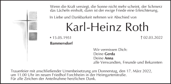 Anzeige von Karl-Heinz Roth von MGO