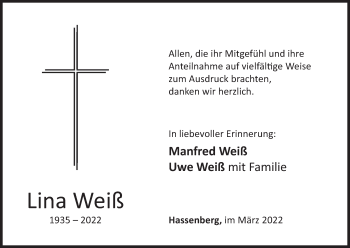 Anzeige von Lina Weiß von MGO