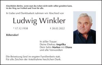 Anzeige von Ludwig Winkler von MGO
