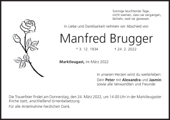 Anzeige von Manfred Brugger von MGO