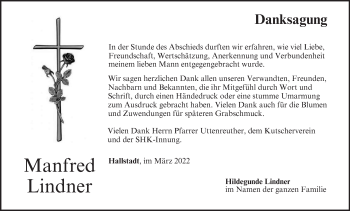 Anzeige von Manfred Lindner von MGO