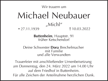 Anzeige von Michael Neubauer von MGO