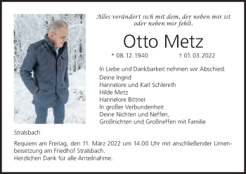 Anzeige von Otto Metz von MGO