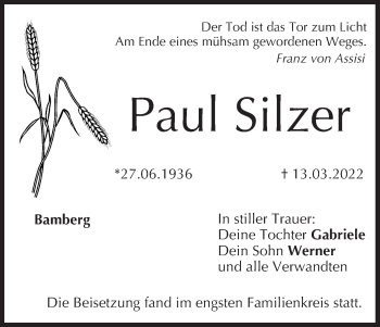 Anzeige von Paul Silzer von MGO