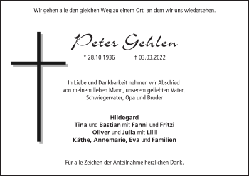 Anzeige von Peter Gehlen von MGO
