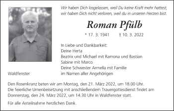 Anzeige von Roman Pfülb von MGO