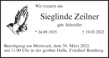 Anzeige von Sieglinde Zeilner von MGO