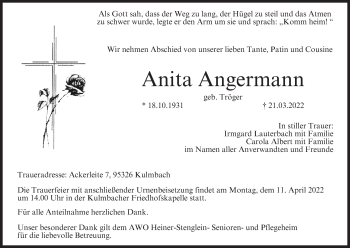 Anzeige von Anita Angermann von MGO