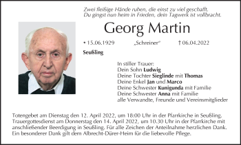 Anzeige von Georg Martin von MGO