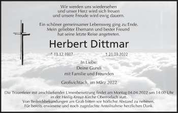 Anzeige von Herbert Dittmar von MGO
