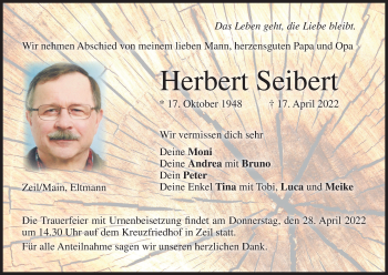 Anzeige von Herbert Seibert von MGO