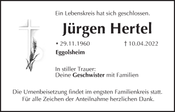 Anzeige von Jürgen Hertel von MGO