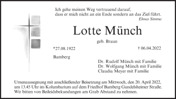 Anzeige von Lotte Münch von MGO