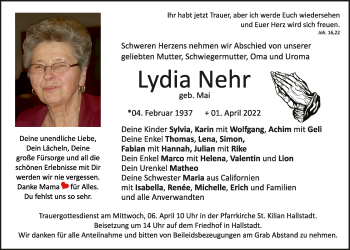 Anzeige von Lydia Nehr von MGO