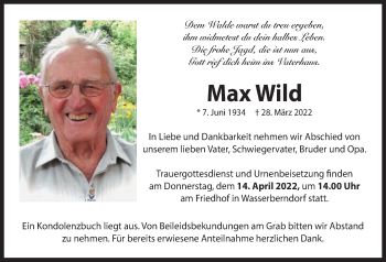 Anzeige von Max Wild von MGO