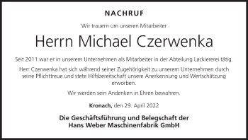 Anzeige von Michael Czerwenka von MGO