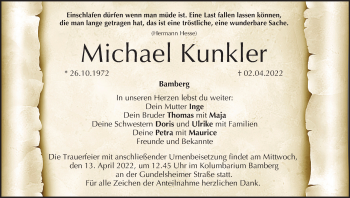Anzeige von Michael Kunkler von MGO