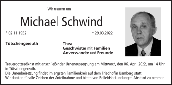 Anzeige von Michael Schwind von MGO