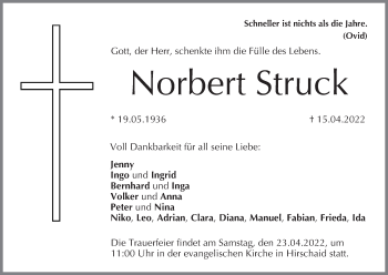 Anzeige von Norbert Struck von MGO