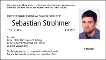 Anzeige von Sebastian Strohmer von MGO