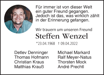 Anzeige von Steffen Wenzel von MGO