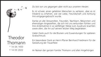 Anzeige von Theodor Thomann von MGO