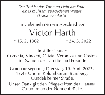 Anzeige von Victor Harth von MGO