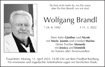 Anzeige von Wolfgang Brandl von MGO