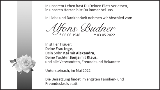 Anzeige von Alfons Budner von MGO