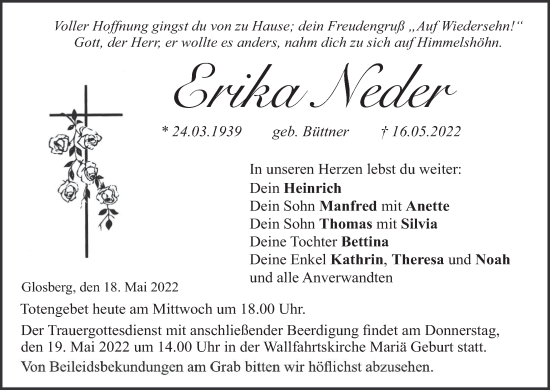 Anzeige von Erika Neder von MGO