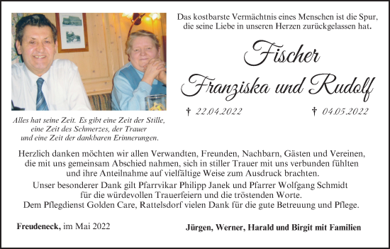 Anzeige von Franziska Fischer von MGO