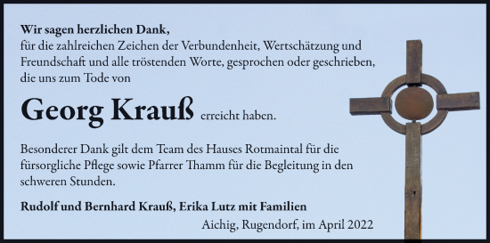 Anzeige von Georg Krauß von MGO