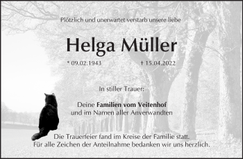 Anzeige von Helga Müller von MGO