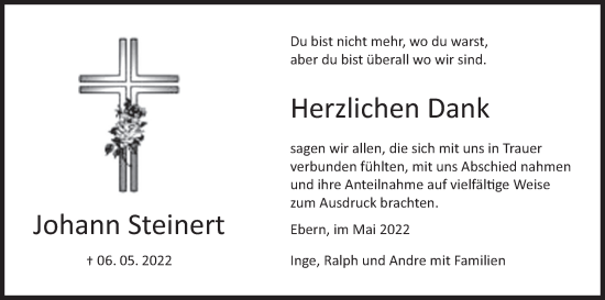 Anzeige von Johann Steinert von MGO