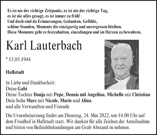 Anzeige von Karl Lauterbach von MGO