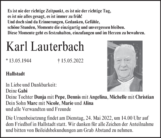 Anzeige von Karl Lauterbach von MGO