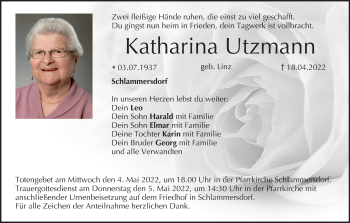 Anzeige von Katharina Utzmann von MGO