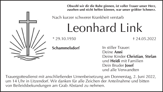 Anzeige von Leonhard Link von MGO